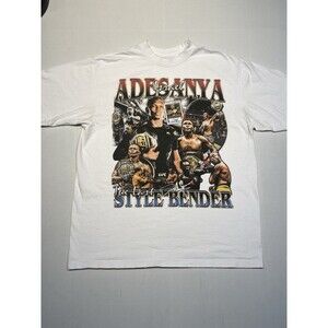 Isreal Adesanya Graphic T Shirt Baggy XL Game Changer Brand White